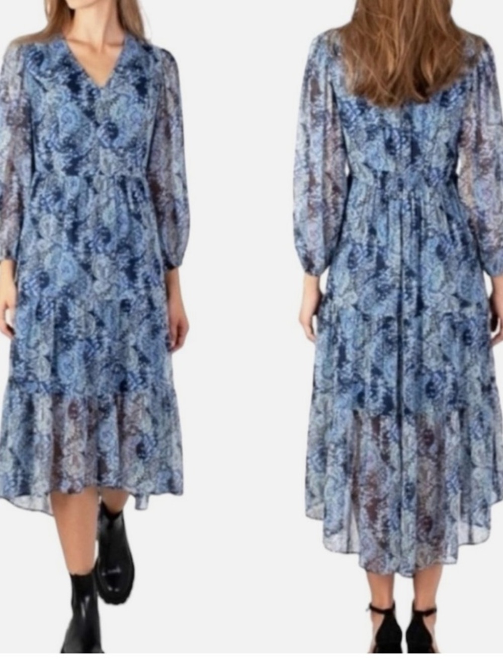 Joie Blue and White Paisley Print Dress - Picture 2 of 10